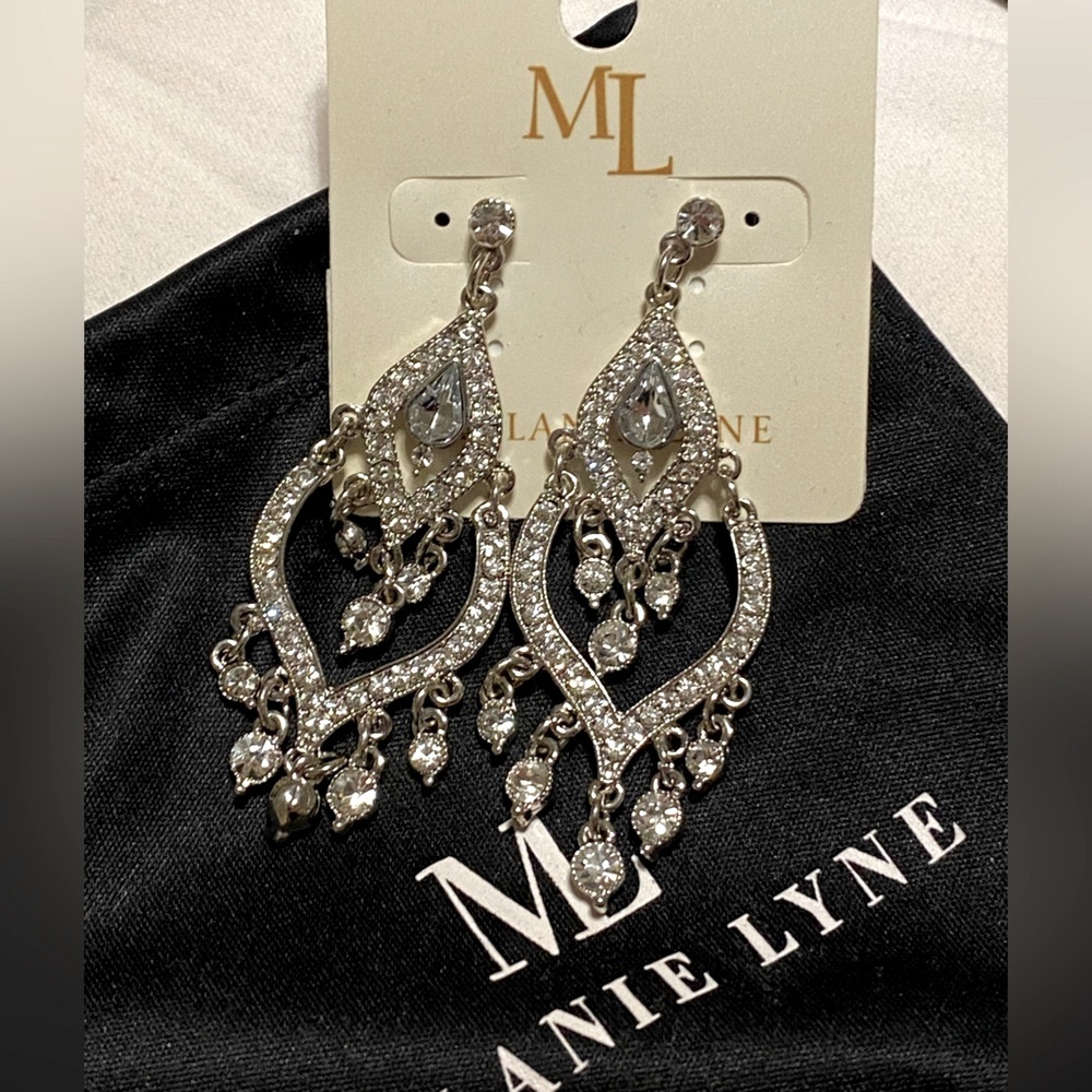 Melanie Lynn Silver Chandelier Earrings